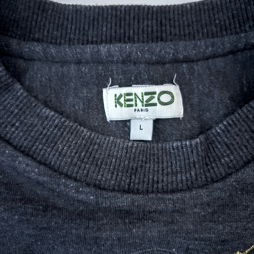 Kenzo charcoal crewneck sweatshirt with tiger embroidery - Picture 5 of 6